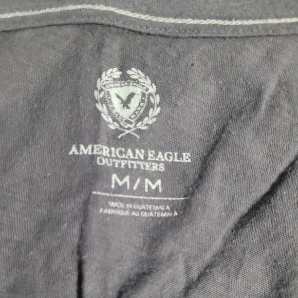 American Eagle grey floral long sleeve shirt in a size medium - Picture 6 of 6